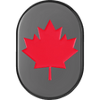 FIGURATI DESIGNS RED MAPLE LEAF ANTENNA COVER LEFT - DRIVEN Canada's Powersports FD03 - AC - BLK - LT