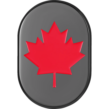 FIGURATI DESIGNS RED MAPLE LEAF ANTENNA COVER LEFT - DRIVEN Canada's Powersports FD03 - AC - BLK - LT