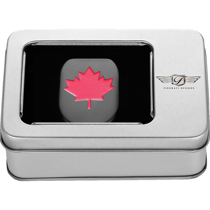 FIGURATI DESIGNS RED MAPLE LEAF ANTENNA COVER LEFT - DRIVEN Canada's Powersports FD03 - AC - BLK - LT