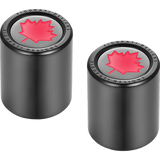 FIGURATI DESIGNS RED MAPLE LEAF DOCKING COVERS 25X32MM - DRIVEN Canada's Powersports FD03 - 25.2/32 - BK