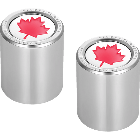 FIGURATI DESIGNS RED MAPLE LEAF DOCKING COVERS 25X32MM - DRIVEN Canada's Powersports FD03 - 25.2/32 - SS