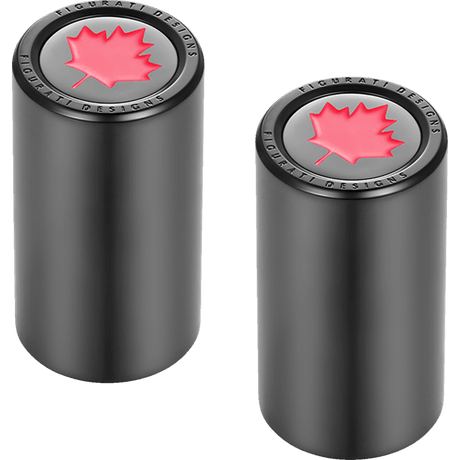 FIGURATI DESIGNS RED MAPLE LEAF DOCKING COVERS 25X46MM - DRIVEN Canada's Powersports FD03 - 25.2/46.5 - BK