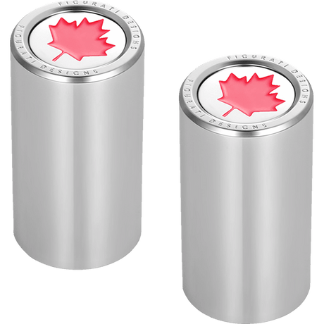 FIGURATI DESIGNS RED MAPLE LEAF DOCKING COVERS 25X46MM - DRIVEN Canada's Powersports FD03 - 25.2/46.5 - SS