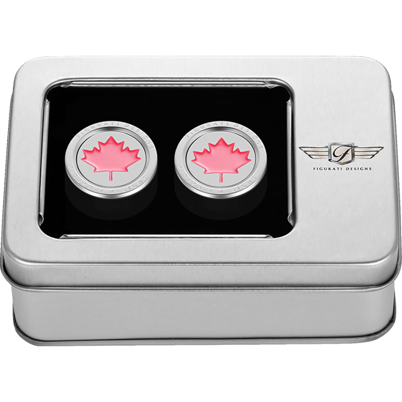 FIGURATI DESIGNS RED MAPLE LEAF DOCKING COVERS 27X32MM - DRIVEN Canada's Powersports FD03 - 27.2/32 - SS