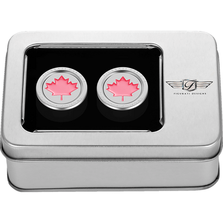 FIGURATI DESIGNS RED MAPLE LEAF DOCKING COVERS 27X32MM - DRIVEN Canada's Powersports FD03 - 27.2/32 - SS