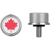 FIGURATI DESIGNS RED MAPLE LEAF SEAT SCREW - DRIVEN Canada's Powersports FD03 - SEAT_SCREW - SS