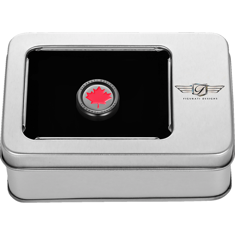 FIGURATI DESIGNS RED MAPLE LEAF SHIFTER COVER - DRIVEN Canada's Powersports FD03 - HTSC - BK