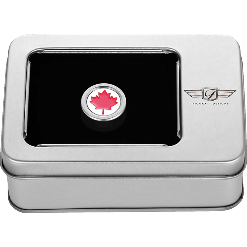 FIGURATI DESIGNS RED MAPLE LEAF SHIFTER COVER - DRIVEN Canada's Powersports FD03 - HTSC - SS