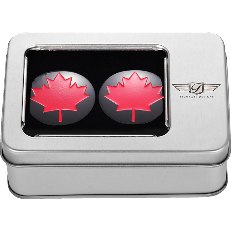 FIGURATI DESIGNS RED MAPLE LEAF SWING ARM COVER - DRIVEN Canada's Powersports FD03 - BK