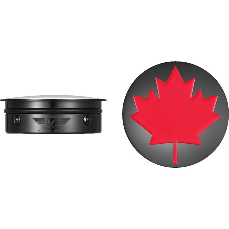 FIGURATI DESIGNS RED MAPLE LEAF SWING ARM COVER - DRIVEN Canada's Powersports FD03 - BK