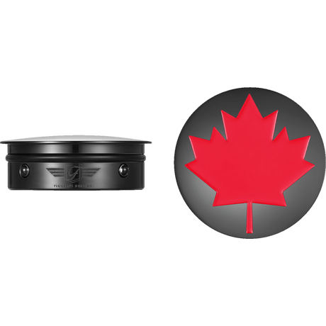 FIGURATI DESIGNS RED MAPLE LEAF SWING ARM COVER - DRIVEN Canada's Powersports FD03 - BK