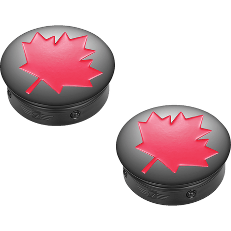 FIGURATI DESIGNS RED MAPLE LEAF SWING ARM COVER - DRIVEN Canada's Powersports FD03 - BK