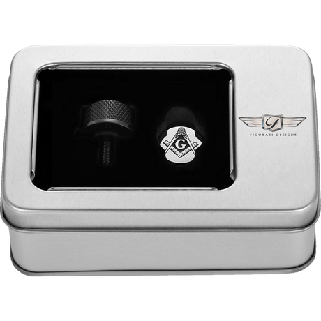 FIGURATI DESIGNS SEAT SCREW WITH 3M MASONIC EMBLEM INSERT - DRIVEN Canada's Powersports FD42 - SEAT_SCREW - BLK