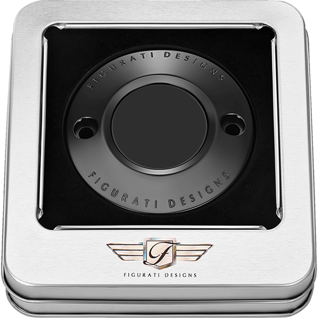 FIGURATI DESIGNS TIMING COVER PLAIN BLACK, 2 - HOLE (FD65 - TC - 2H - BLK) - DRIVEN Canada's Powersports FD65 - TC - 2H - BLK
