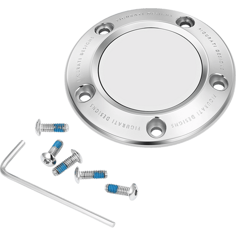 FIGURATI DESIGNS TIMING COVER PLAIN SILVER, 5 - HOLE (FD60 - TC - 5H - SS) - DRIVEN Canada's Powersports FD60 - TC - 5H - SS