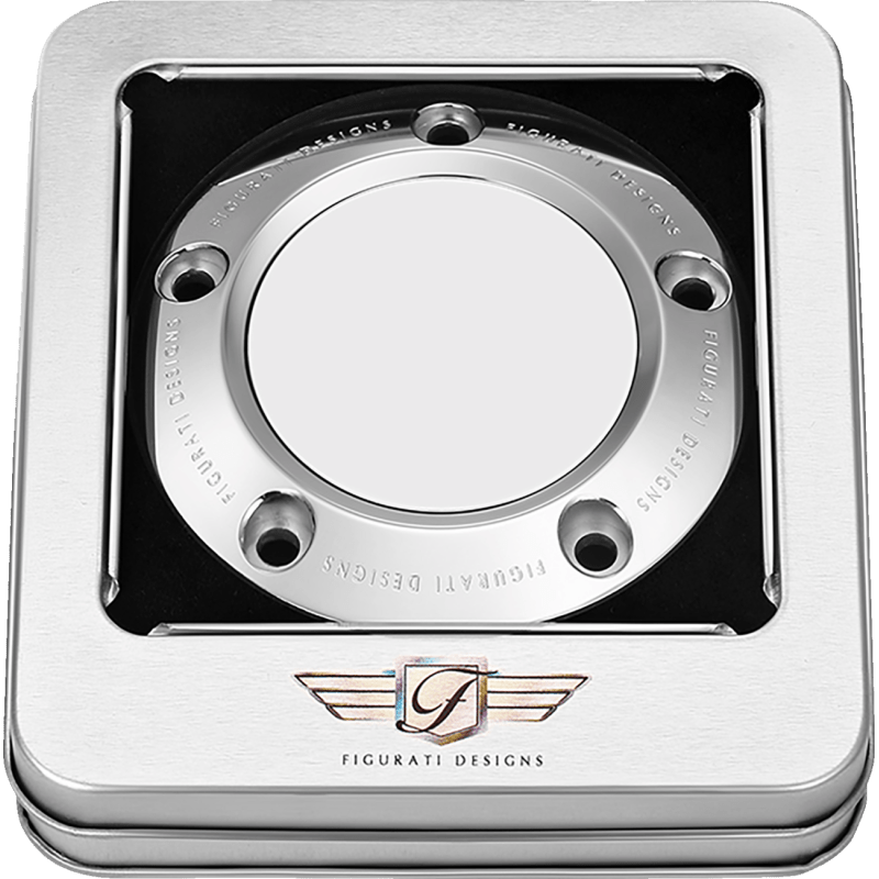 FIGURATI DESIGNS TIMING COVER PLAIN SILVER, 5 - HOLE (FD60 - TC - 5H - SS) - DRIVEN Canada's Powersports FD60 - TC - 5H - SS