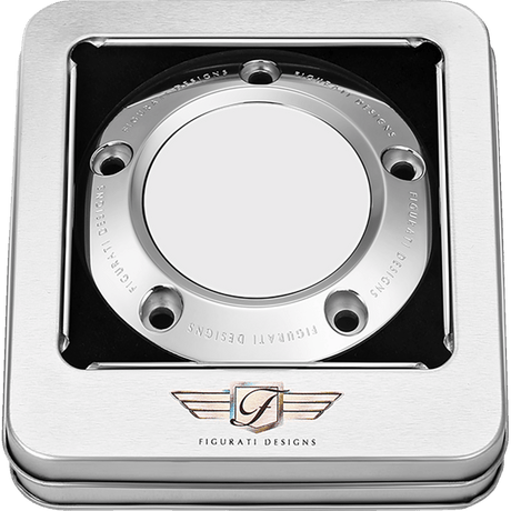 FIGURATI DESIGNS TIMING COVER PLAIN SILVER, 5 - HOLE (FD60 - TC - 5H - SS) - DRIVEN Canada's Powersports FD60 - TC - 5H - SS