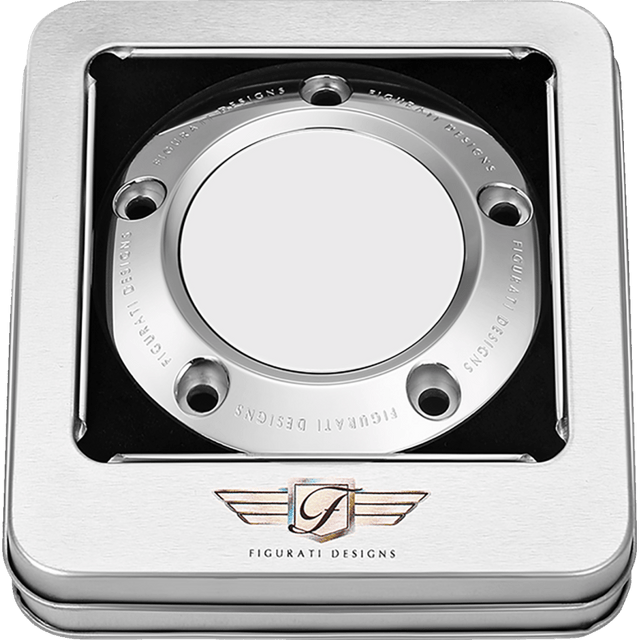 FIGURATI DESIGNS TIMING COVER PLAIN SILVER, 5 - HOLE (FD60 - TC - 5H - SS) - DRIVEN Canada's Powersports FD60 - TC - 5H - SS