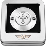 FIGURATI DESIGNS TIMING COVER WITH CROSS, 2 - HOLE - DRIVEN Canada's Powersports FD41 - TC - 2H - SS