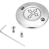 FIGURATI DESIGNS TIMING COVER WITH CROSS, 2 - HOLE - DRIVEN Canada's Powersports FD41 - TC - 2H - SS