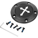 FIGURATI DESIGNS TIMING COVER WITH CROSS, 5 - HOLE - DRIVEN Canada's Powersports FD41 - TC - 5H - BLK