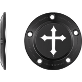 FIGURATI DESIGNS TIMING COVER WITH CROSS, 5 - HOLE - DRIVEN Canada's Powersports FD41 - TC - 5H - BLK
