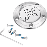 FIGURATI DESIGNS TIMING COVER WITH CROSS, 5 - HOLE - DRIVEN Canada's Powersports FD41 - TC - 5H - SS