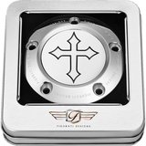 FIGURATI DESIGNS TIMING COVER WITH CROSS, 5 - HOLE - DRIVEN Canada's Powersports FD41 - TC - 5H - SS
