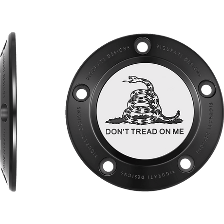 FIGURATI DESIGNS TIMING COVER WITH DON'T TREAD ON ME, 5 - HOLE - DRIVEN Canada's Powersports FD40 - TC - 5H - BLK