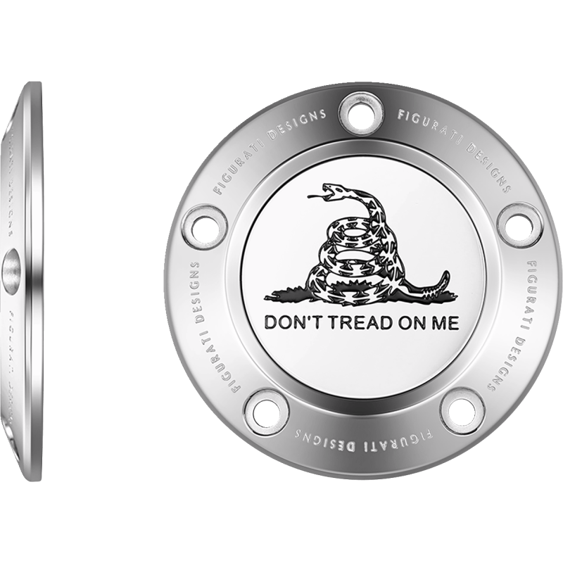 FIGURATI DESIGNS TIMING COVER WITH DON'T TREAD ON ME, 5 - HOLE - DRIVEN Canada's Powersports FD40 - TC - 5H - SS
