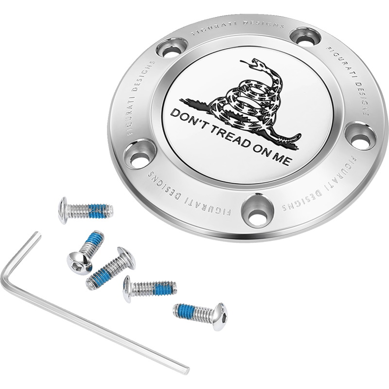 FIGURATI DESIGNS TIMING COVER WITH DON'T TREAD ON ME, 5 - HOLE - DRIVEN Canada's Powersports FD40 - TC - 5H - SS