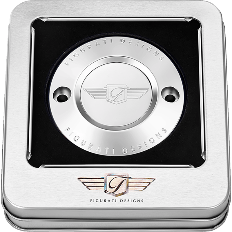 FIGURATI DESIGNS TIMING COVER WITH LOGO, 2 - HOLE - DRIVEN Canada's Powersports FD01 - TC - 2H - SS