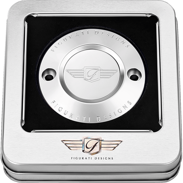 FIGURATI DESIGNS TIMING COVER WITH LOGO, 2 - HOLE - DRIVEN Canada's Powersports FD01 - TC - 2H - SS