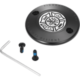 FIGURATI DESIGNS TIMING COVER WITH MALTESE CROSS - FIRE, 2 - HOLE - DRIVEN Canada's Powersports FD74 - TC - 2H - BLK