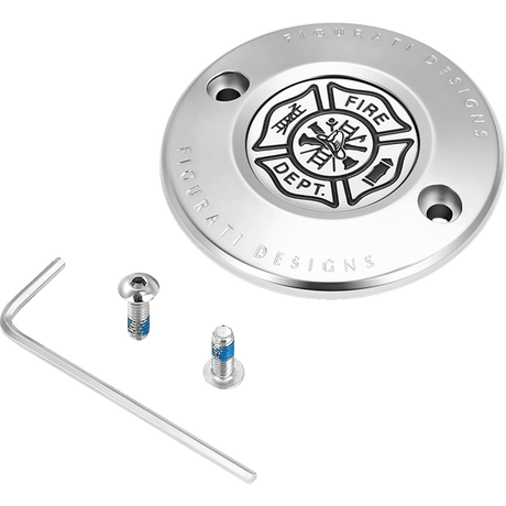 FIGURATI DESIGNS TIMING COVER WITH MALTESE CROSS - FIRE, 2 - HOLE - DRIVEN Canada's Powersports FD74 - TC - 2H - SS