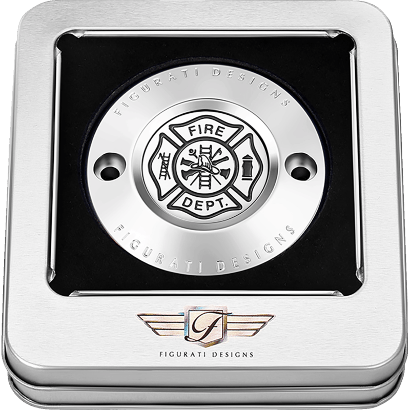 FIGURATI DESIGNS TIMING COVER WITH MALTESE CROSS - FIRE, 2 - HOLE - DRIVEN Canada's Powersports FD74 - TC - 2H - SS