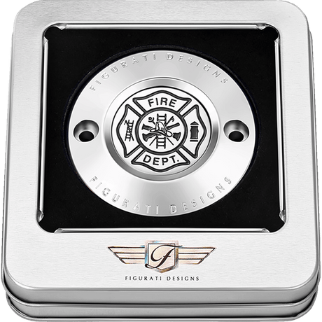 FIGURATI DESIGNS TIMING COVER WITH MALTESE CROSS - FIRE, 2 - HOLE - DRIVEN Canada's Powersports FD74 - TC - 2H - SS