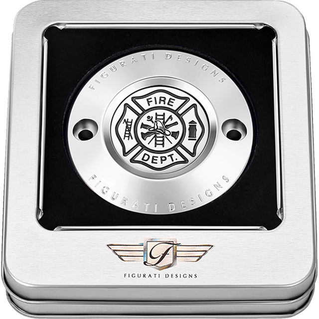 FIGURATI DESIGNS TIMING COVER WITH MALTESE CROSS - FIRE, 2 - HOLE - DRIVEN Canada's Powersports FD74 - TC - 2H - SS