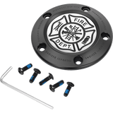 FIGURATI DESIGNS TIMING COVER WITH MALTESE CROSS - FIRE, 5 - HOLE - DRIVEN Canada's Powersports FD74 - TC - 5H - BLK