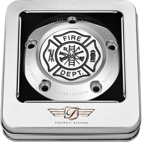 FIGURATI DESIGNS TIMING COVER WITH MALTESE CROSS - FIRE, 5 - HOLE - DRIVEN Canada's Powersports FD74 - TC - 5H - SS