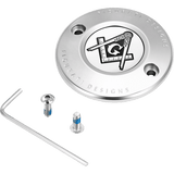 FIGURATI DESIGNS TIMING COVER WITH MASONIC EMBLEM, 2 - HOLE - DRIVEN Canada's Powersports FD42 - TC - 2H - SS