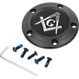 FIGURATI DESIGNS TIMING COVER WITH MASONIC EMBLEM, 5 - HOLE - DRIVEN Canada's Powersports FD42 - TC - 5H - BLK