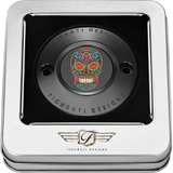 FIGURATI DESIGNS TIMING COVER WITH SUGAR SKULL - FIRE, 2 - HOLE - DRIVEN Canada's Powersports FD30 - TC - 2H - BLK