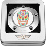 FIGURATI DESIGNS TIMING COVER WITH SUGAR SKULL - FIRE, 5 - HOLE - DRIVEN Canada's Powersports FD30 - TC - 5H - SS