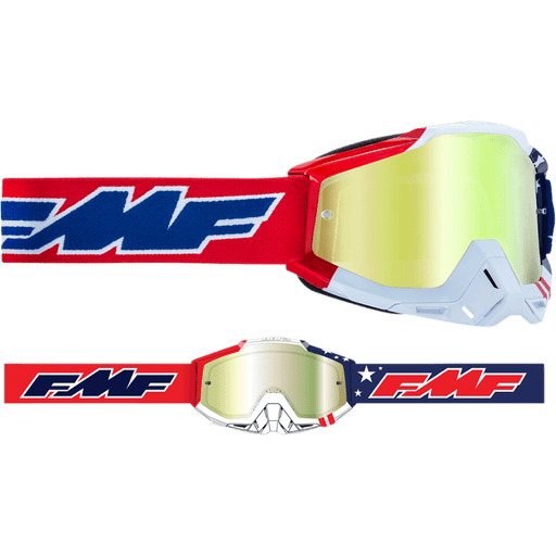 FMF POWERBOMB GOGGLE US OF A - TRUE GOLD LENS - Driven Powersports Inc.841269174466F-50037-00006