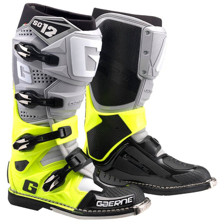 GAERNE SG - 12 MX BOOTS GREY/FLUO YELLOW/BLACK (44) - DRIVEN Canada's Powersports 20000002247702174 - 079 - 44