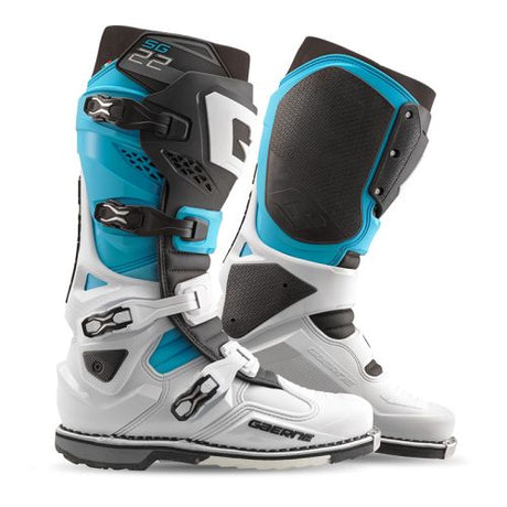 Gaerne SG - 22 MX Boots White/Black/Light Blue - DRIVEN Canada's Powersports 20000002619732262-003-43