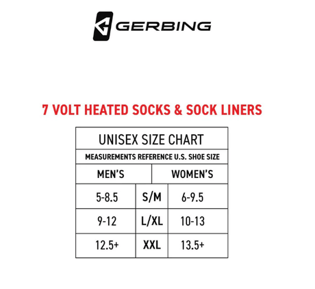 Gerbing Sock Liner Heat 7V - DRIVEN Canada's Powersports 811629028593GER-SKLN-7V-L-XL