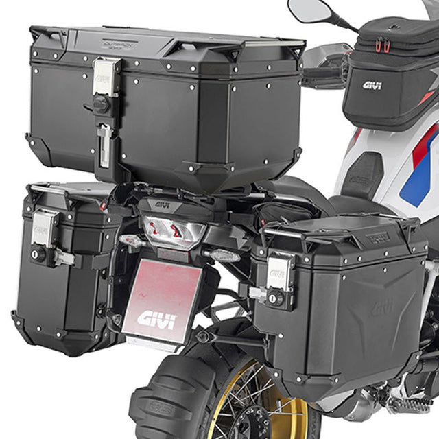Givi 58L Trekker Outback EVO OBKE58B Top Aluminium Black - DRIVEN Canada's Powersports 8019606336125OBKE58B
