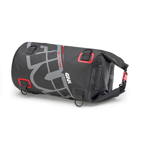 GIVI EASY - T 30L GREY/RED CYLINDER BAG - DRIVEN Canada's Powersports 8019606257994EA114GR